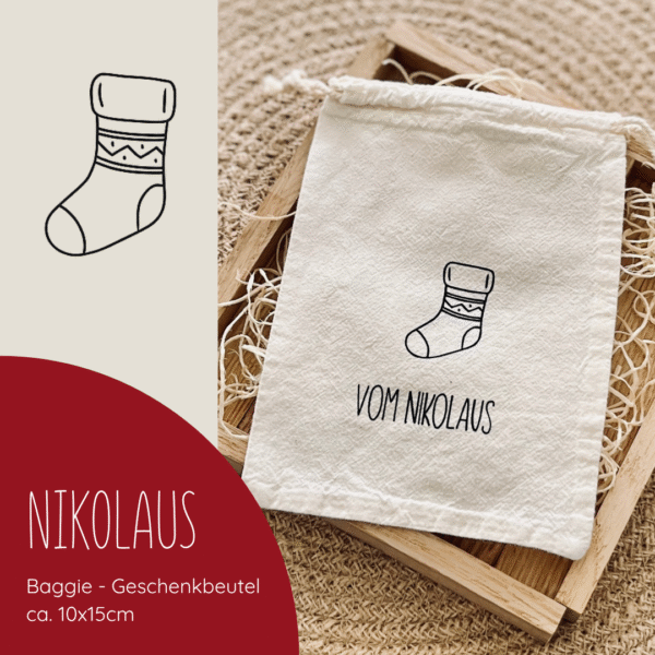 Baggie "VOM NIKOLAUS" 10x15cm