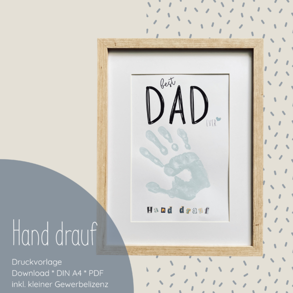 "Hand drauf" Druckvorlage