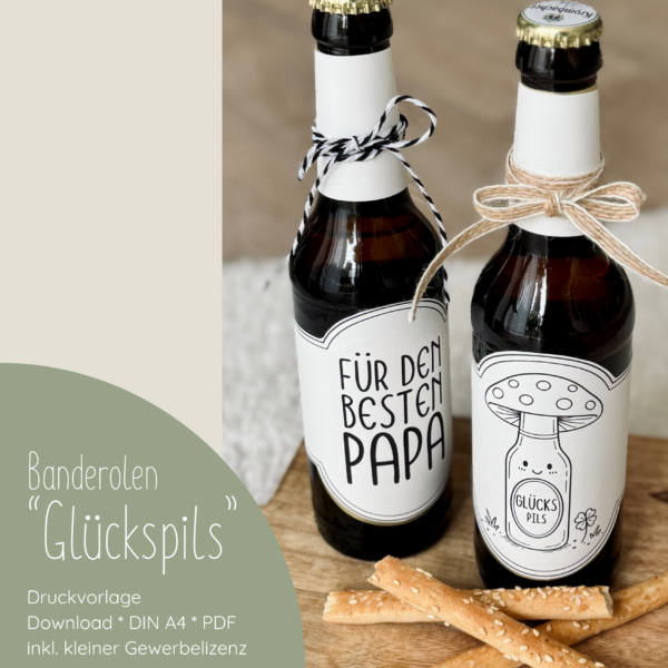 "Glückspils" Druckvorlage
