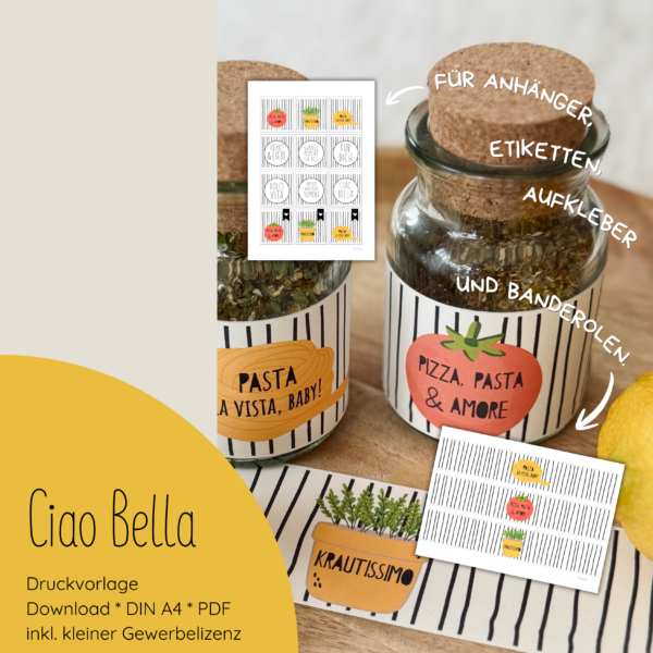 "Ciao Bella" Druckvorlage