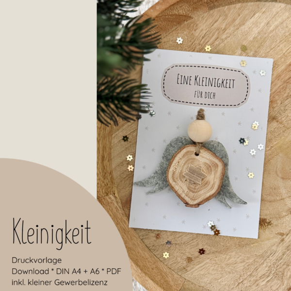 "Eine Kleinigkeit" Druckvorlage für Produktkarten