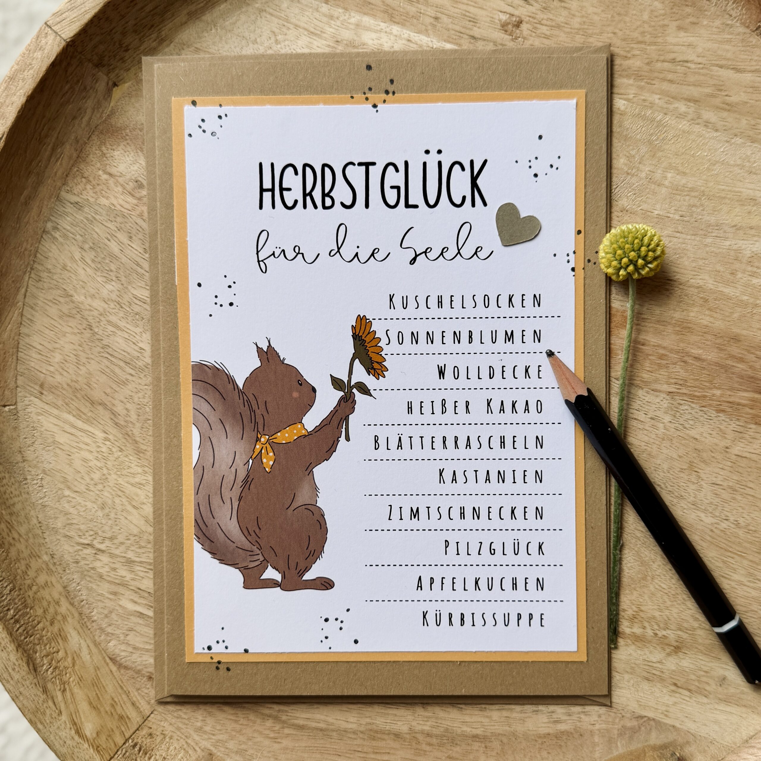 "Herbstglück" Druckvorlage für Grußkarten – Bild 4