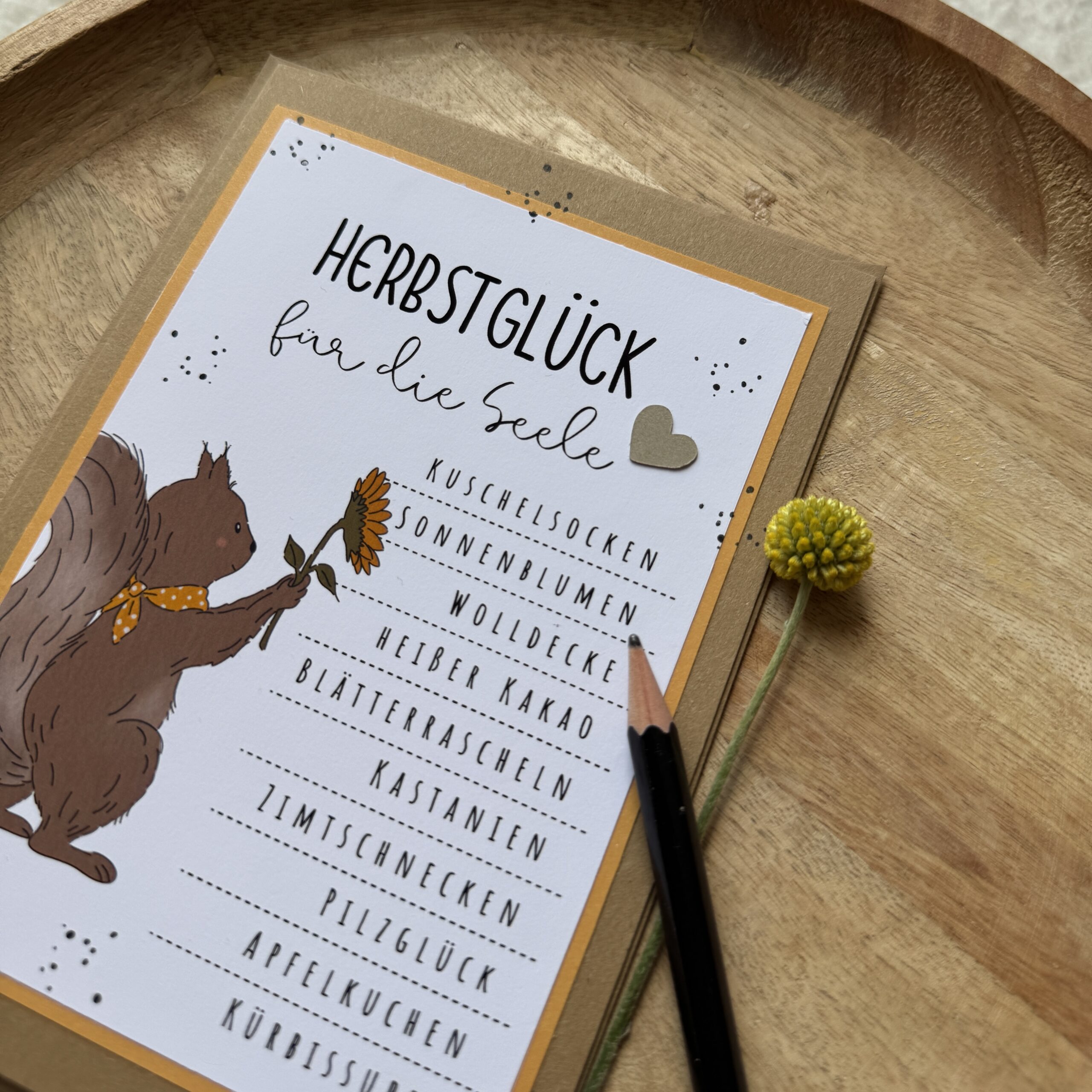 "Herbstglück" Druckvorlage für Grußkarten – Bild 5